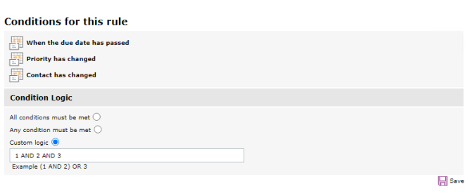 Conditions for this rule