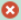 White cross in a red circle.